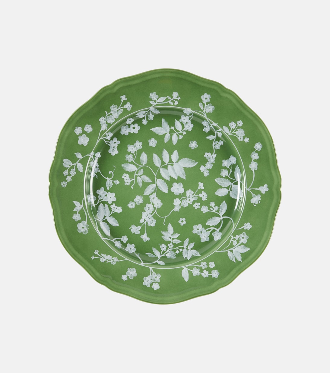 Plato llano de porcelana floral por Giorni 1735 | Cabana