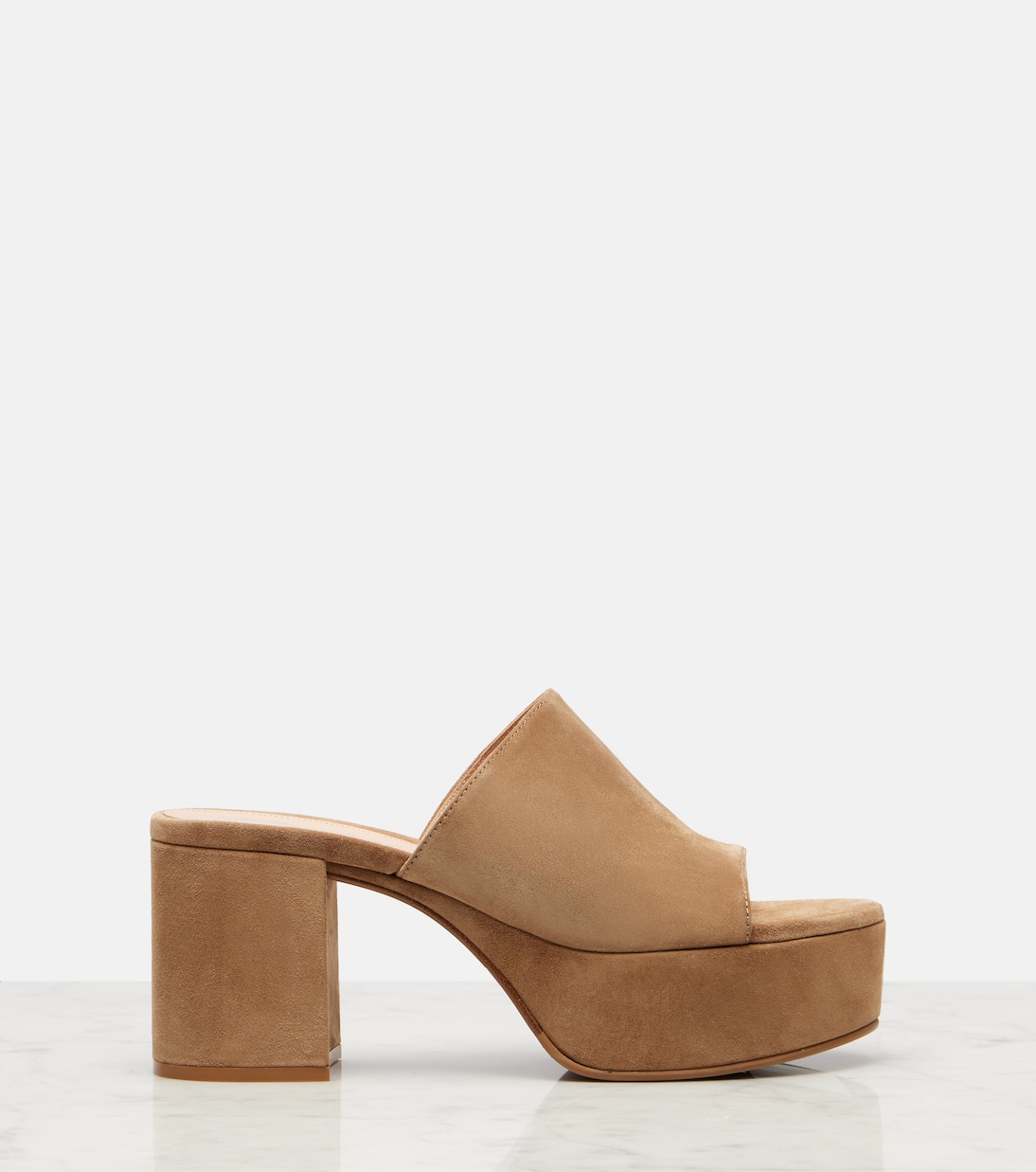 Mules à plateau en daim | Gianvito Rossi