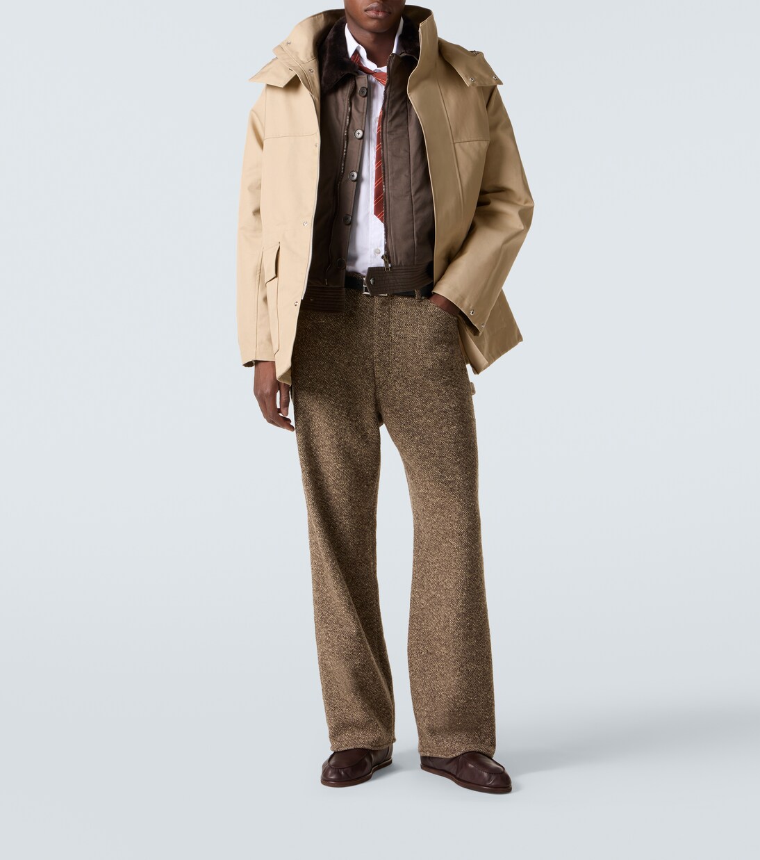 Hooded cotton gabardine jacket | Auralee