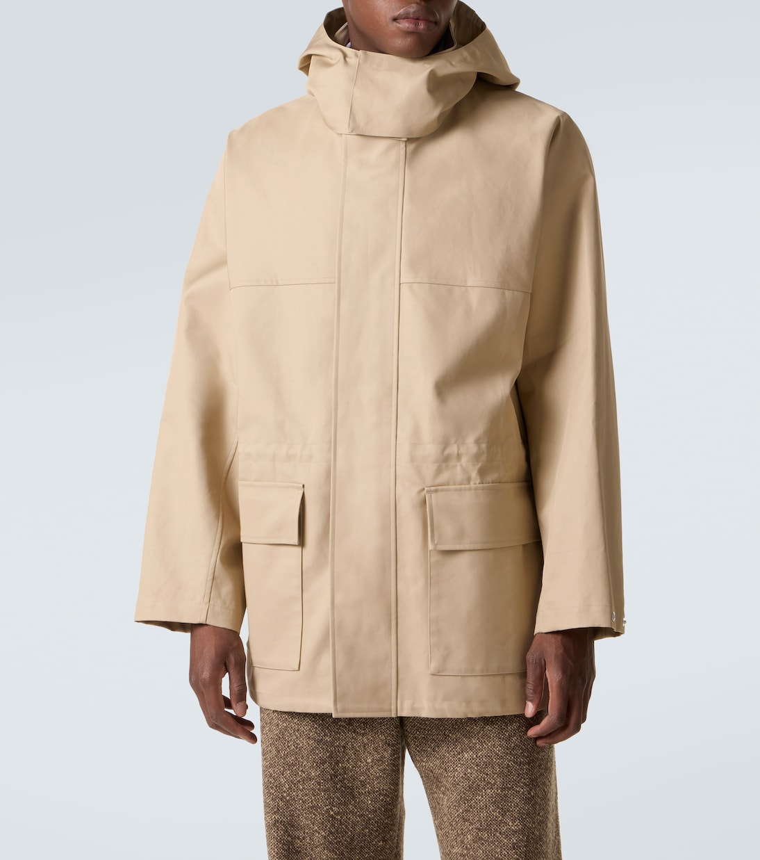 Hooded cotton gabardine jacket | Auralee
