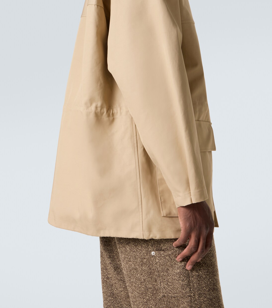 Hooded cotton gabardine jacket | Auralee