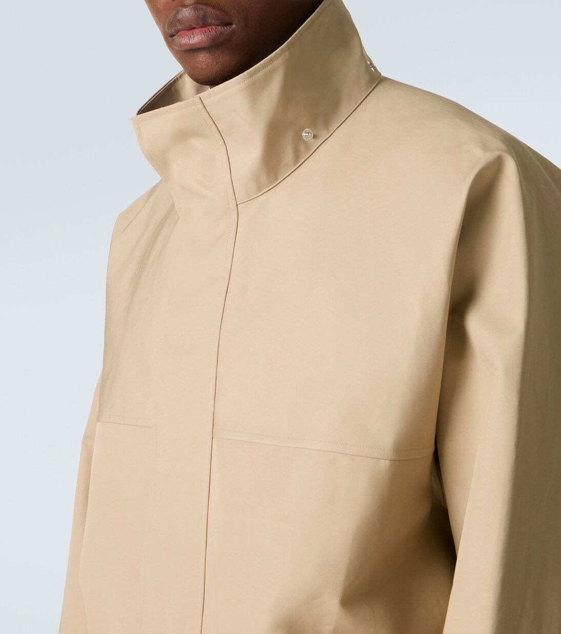 Hooded cotton gabardine jacket | Auralee