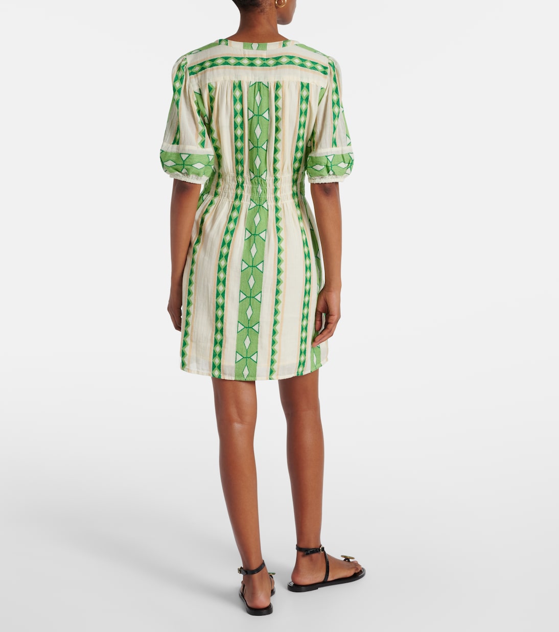 Lucy patterned cotton minidress | Velvet