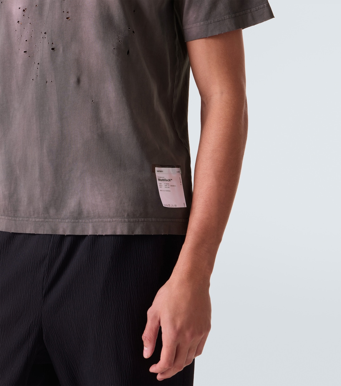 Mochtech printed cotton jersey T-shirt | Satisfy
