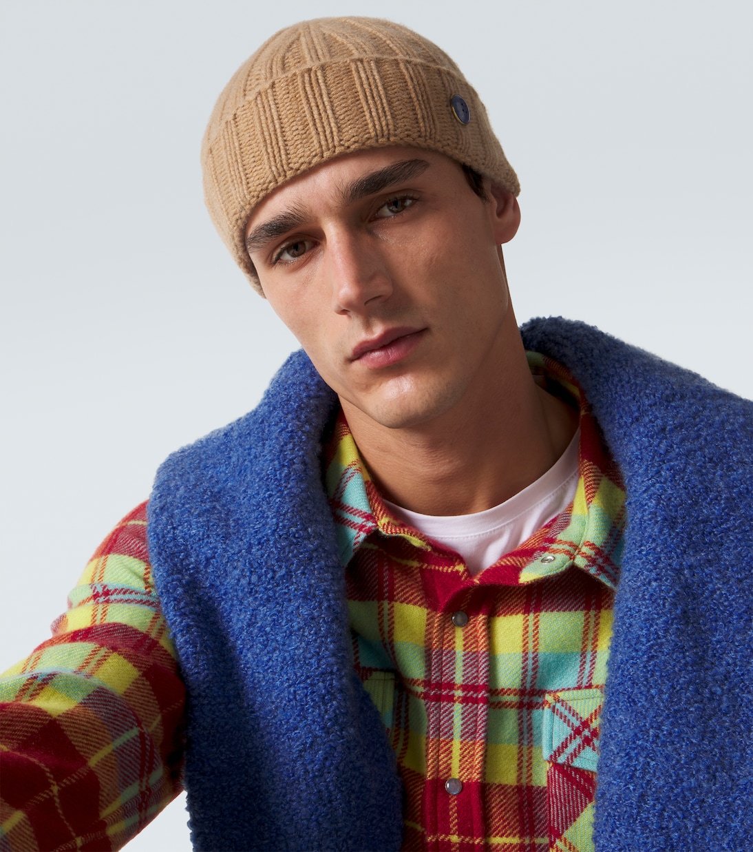 Cashmere beanie with lapis lazuli | God's True Cashmere