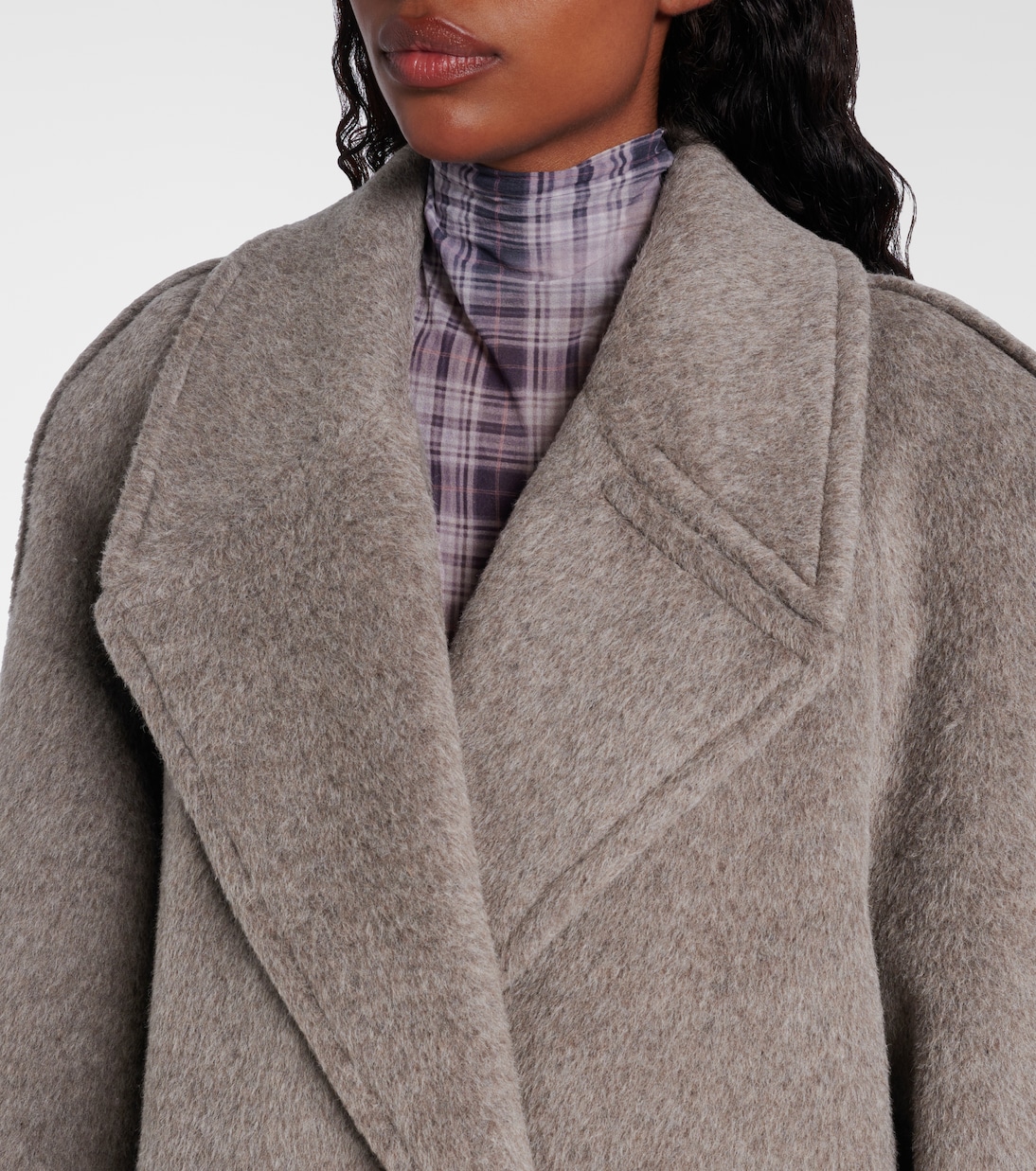 Abrigo en mezcla de alpaca y lana | Acne Studios