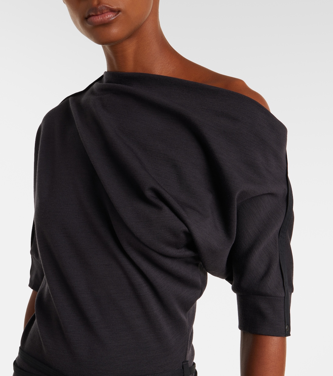 Belted asymmetric midi dress | Lemaire