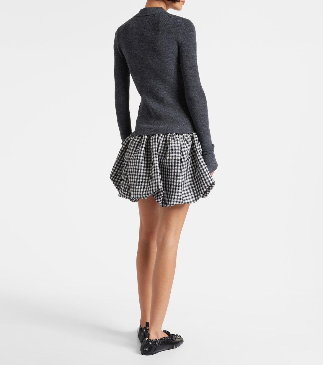 Argyle wool polo sweater | Ganni