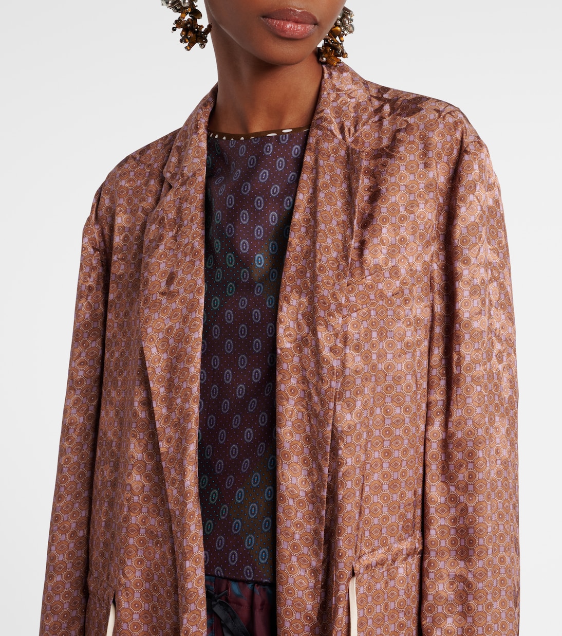 프린트 랩 코트 | Dries Van Noten