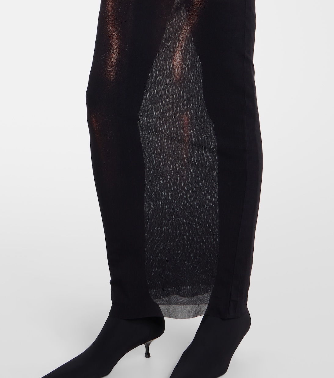 Trompe l'oeil mesh maxi dress | Jean Paul Gaultier