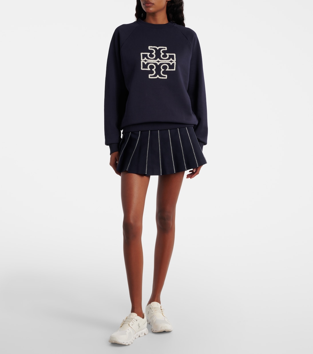 Logo cotton jersey sweatshirt | Tory Burch