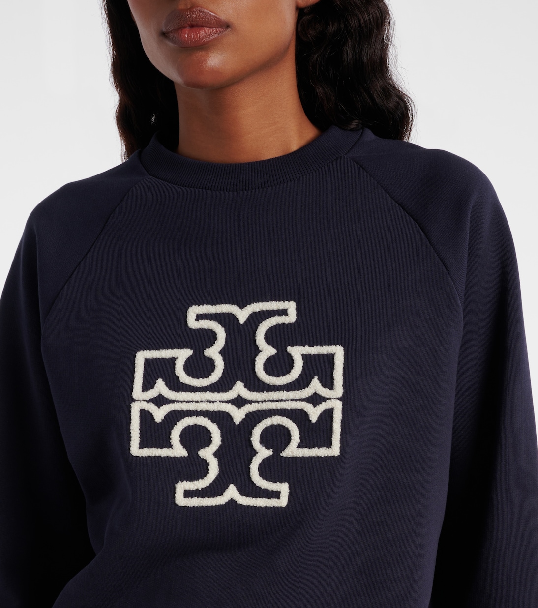 Logo cotton jersey sweatshirt | Tory Burch