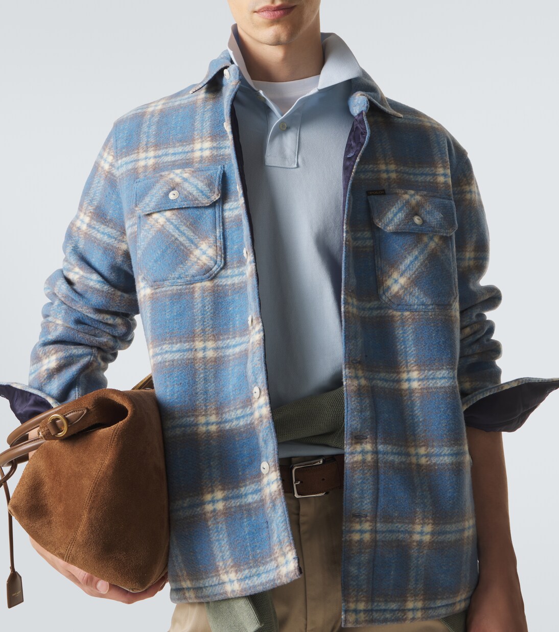Plaid wool-blend flannel shirt | Polo Ralph Lauren