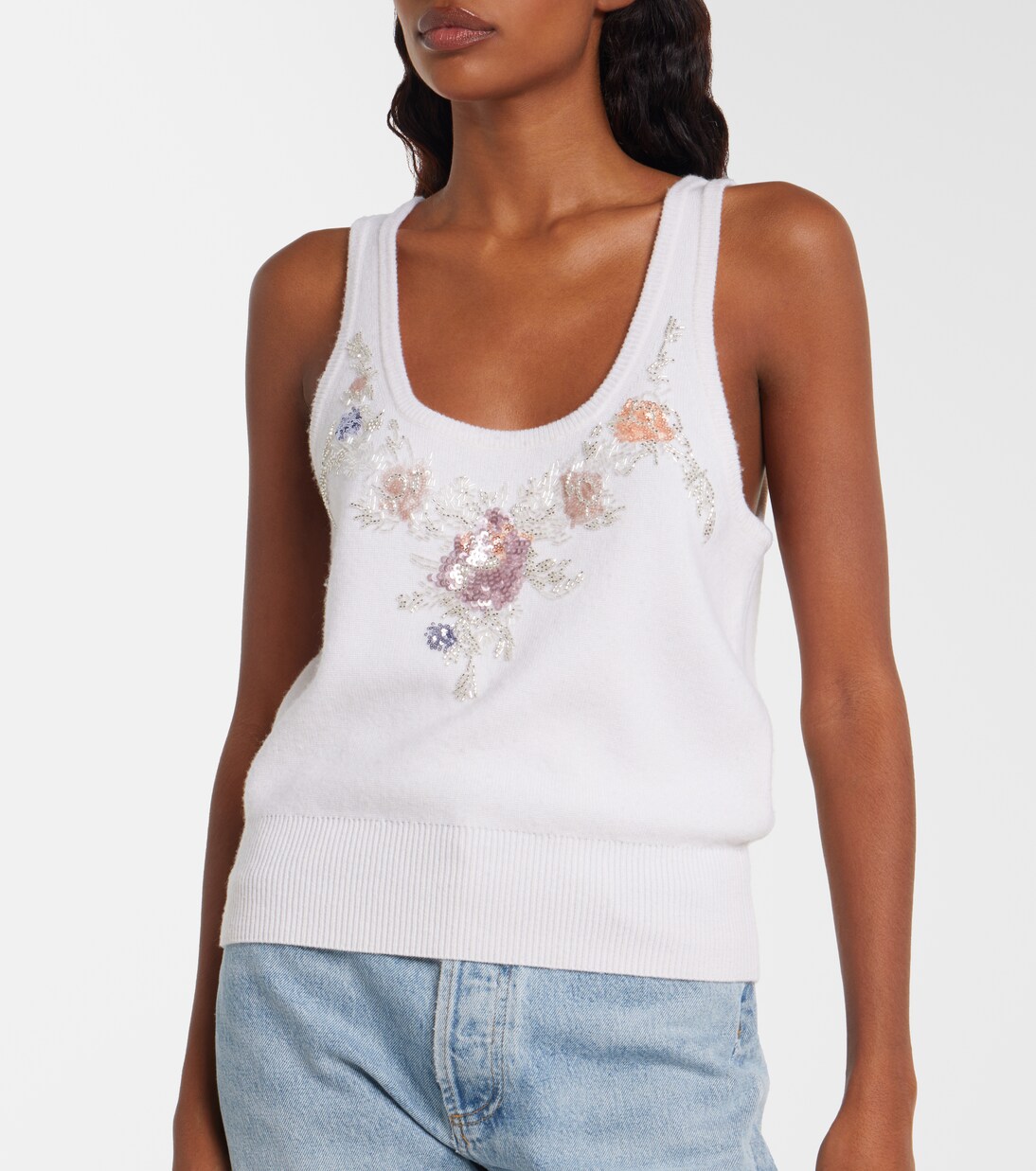 Sequined wool and cashmere top | Rabanne