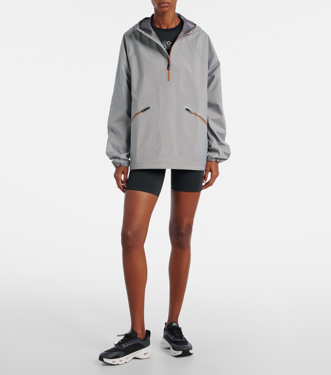 x On Storm striped half-zip jacket  | Loewe