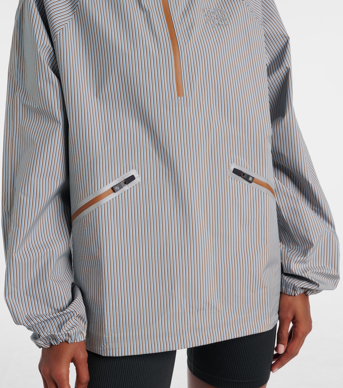 x On Storm striped half-zip jacket  | Loewe