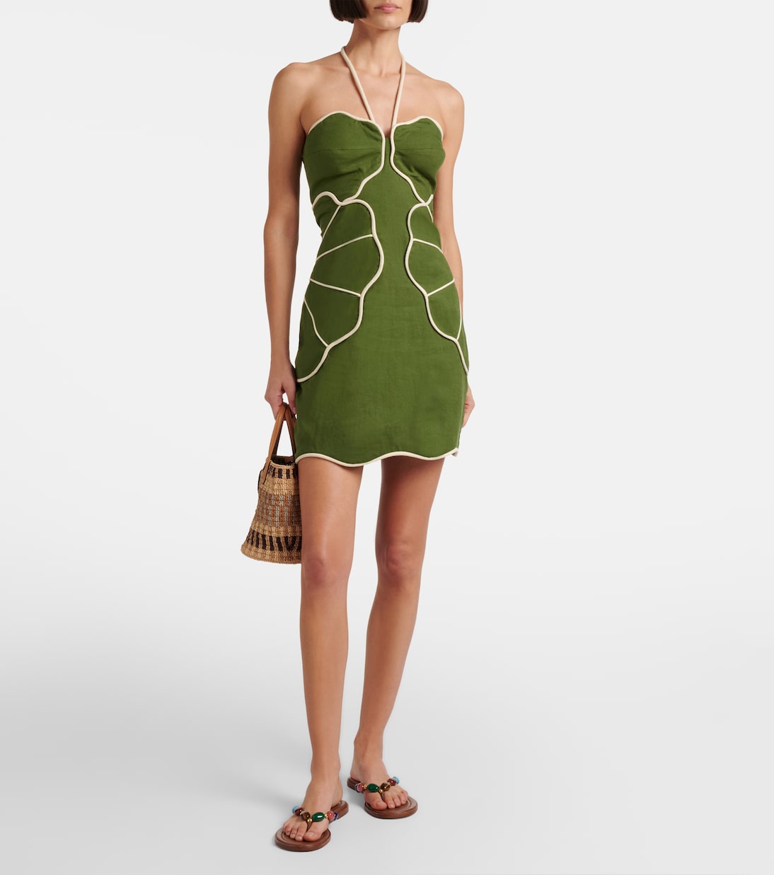 Linen-blend minidress | Farm Rio