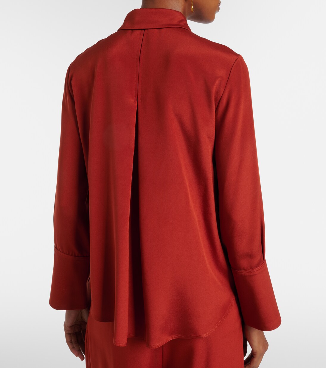 Chemise Voliera en satin de soie mélangée | Max Mara