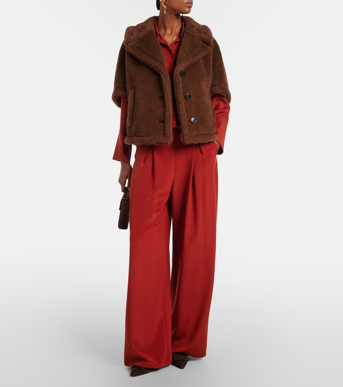 Palude silk-blend crêpe wide-leg pants | Max Mara