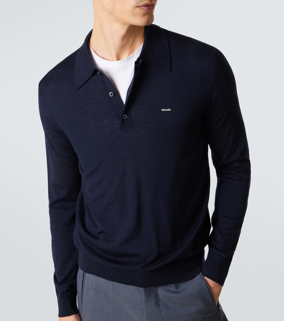 Virgin wool polo sweater | Prada