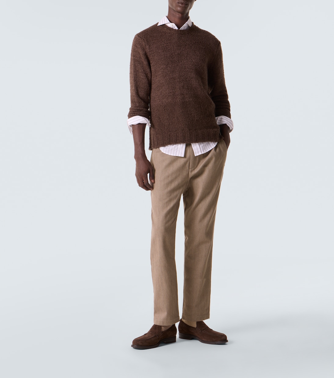 Oscar herringbone cotton-blend straight pants | Frescobol Carioca