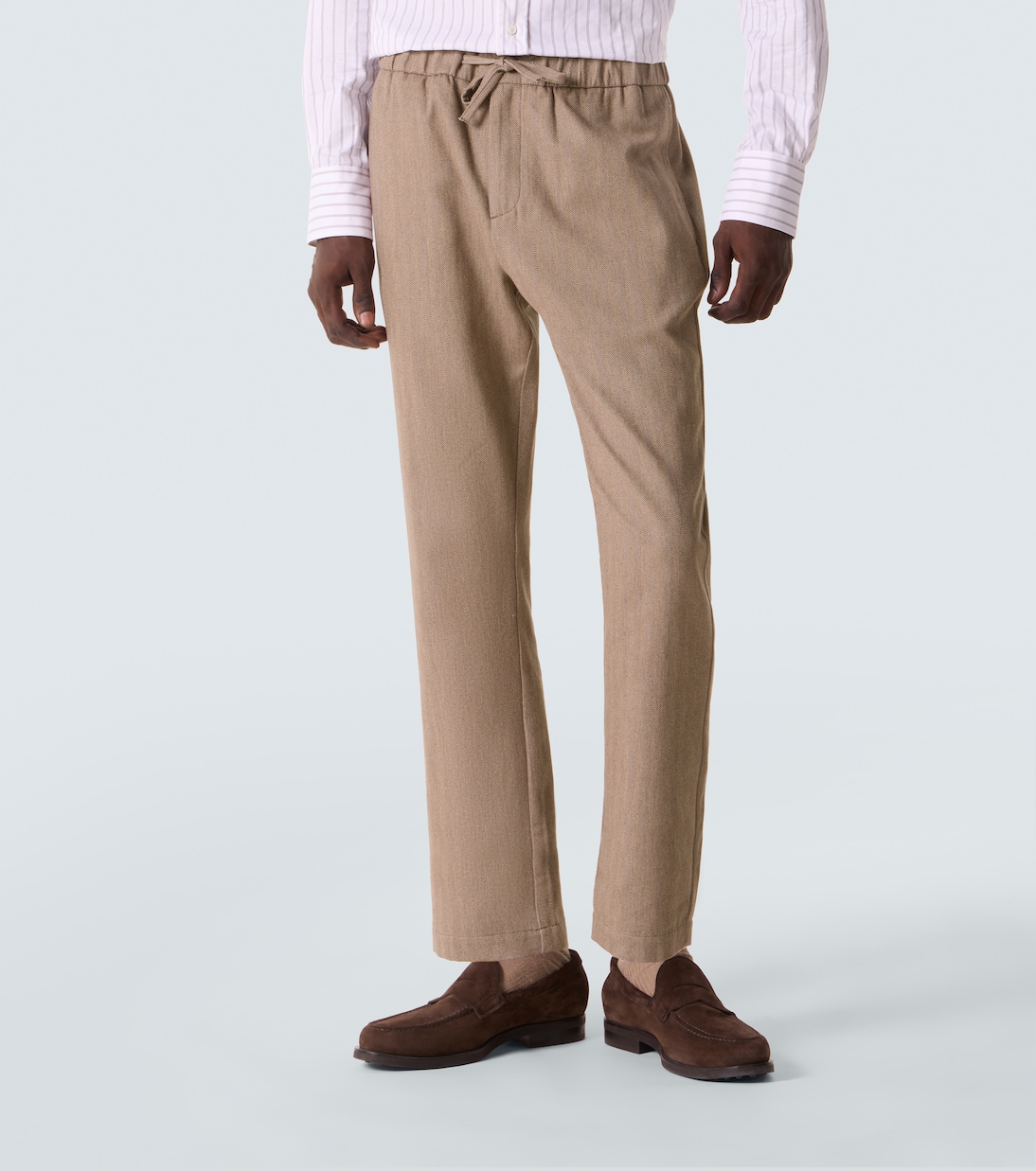 Oscar herringbone cotton-blend straight pants | Frescobol Carioca