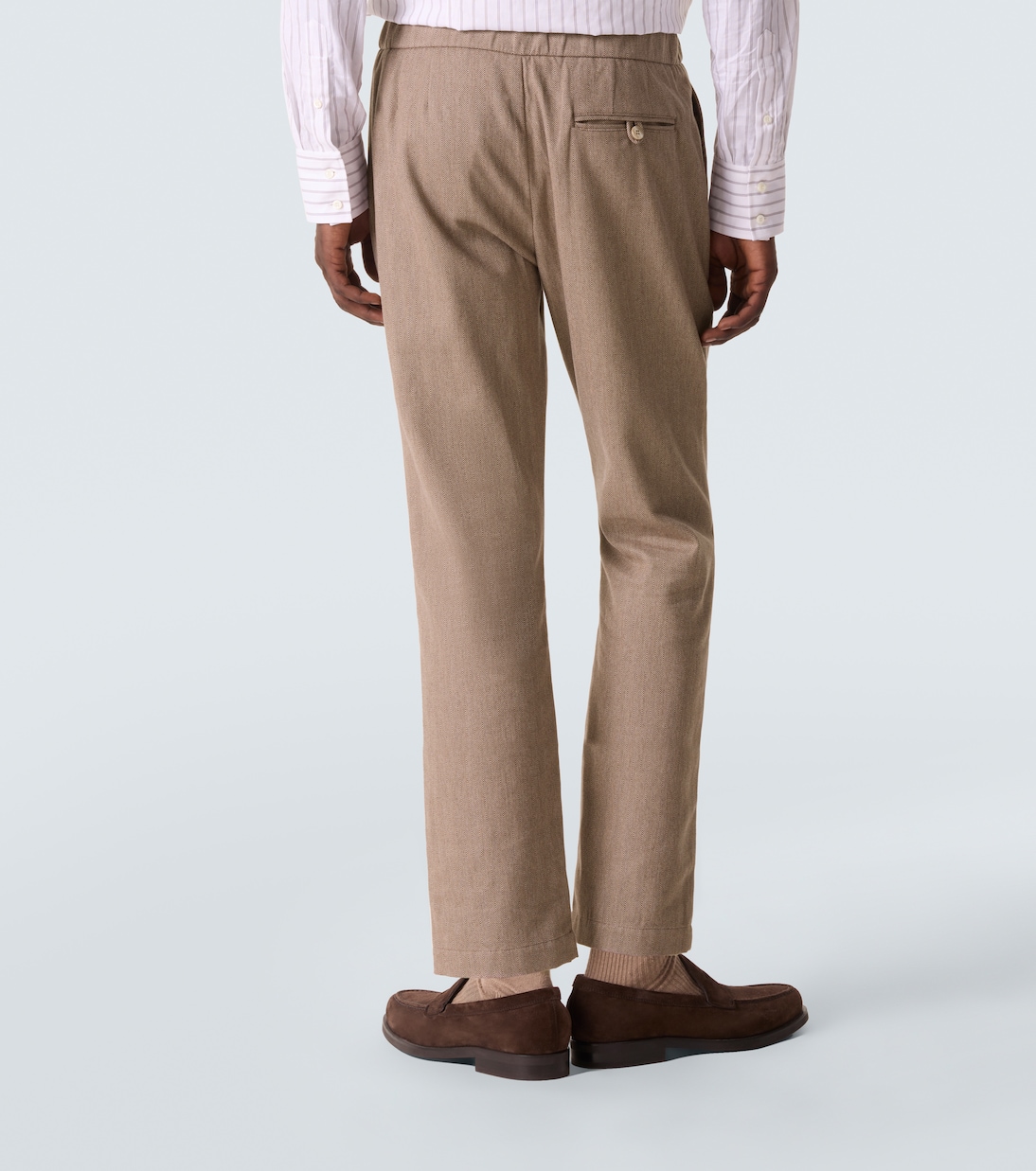 Oscar herringbone cotton-blend straight pants | Frescobol Carioca