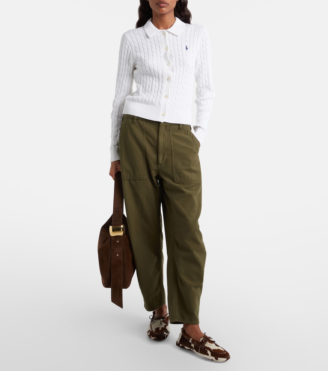 Cable-knit cotton cardigan | Polo Ralph Lauren