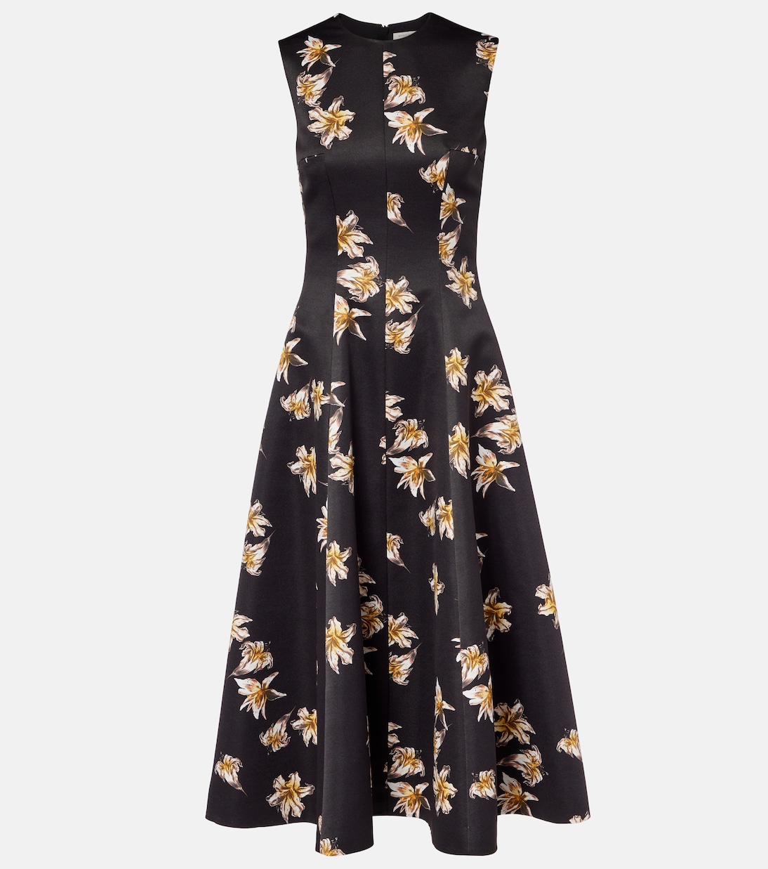 Mara floral duchess satin midi dress | Emilia Wickstead