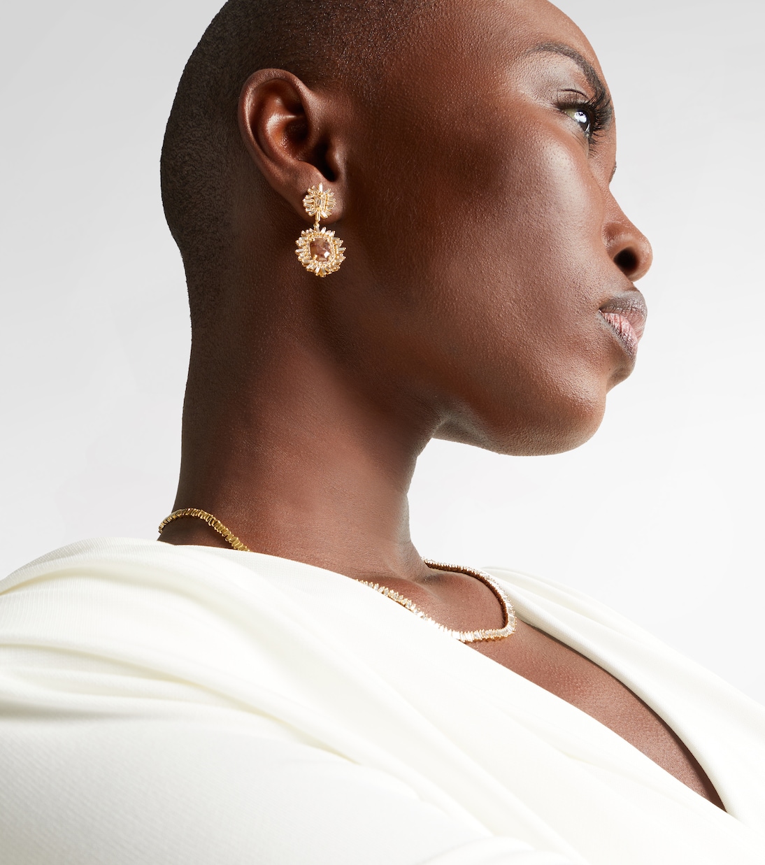 Ohrringe aus 18kt Gelbgold (750/1000) mit Diamanten | Suzanne Kalan