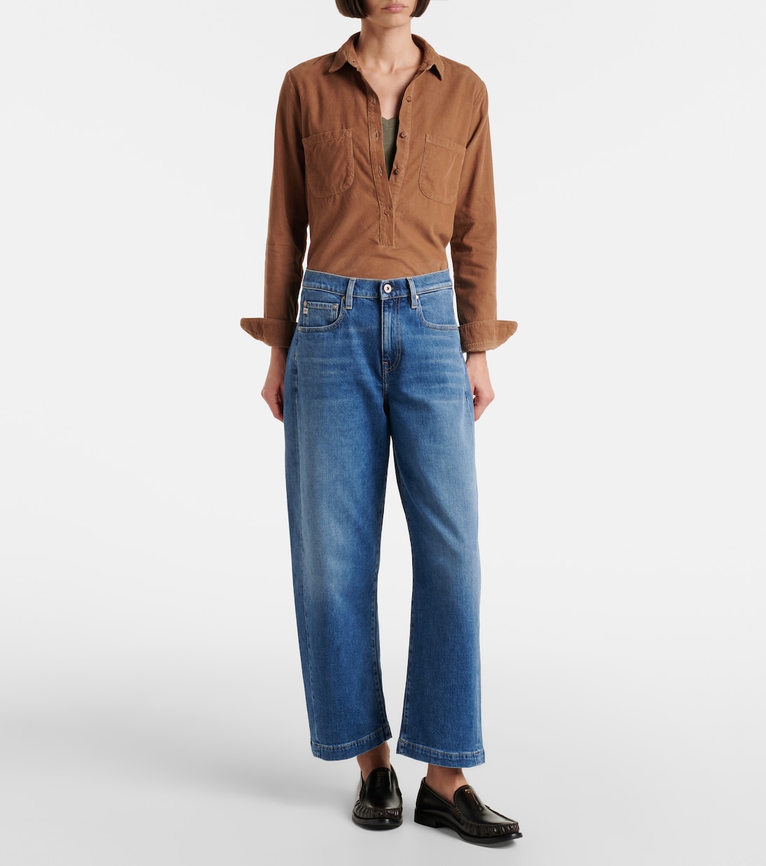 Hattie high-rise barrel-leg jeans | AG Jeans