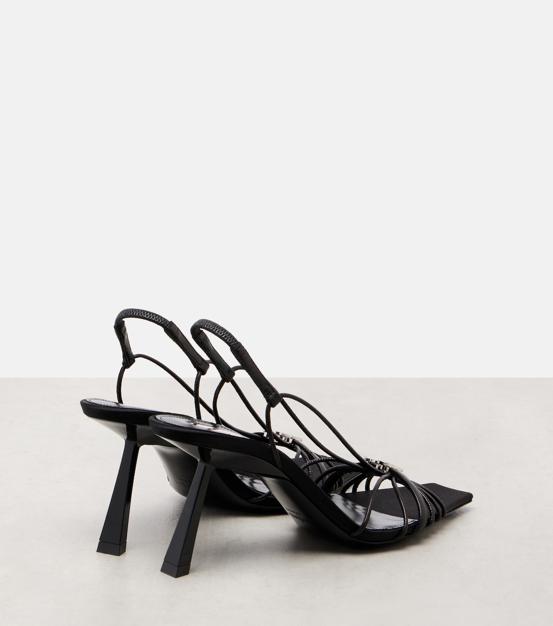 Jerry 80 leather slingback sandals | Saint Laurent
