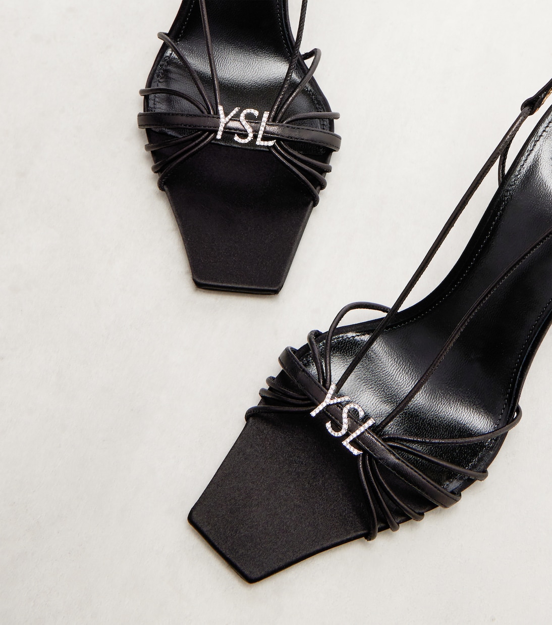 Jerry 80 leather slingback sandals | Saint Laurent