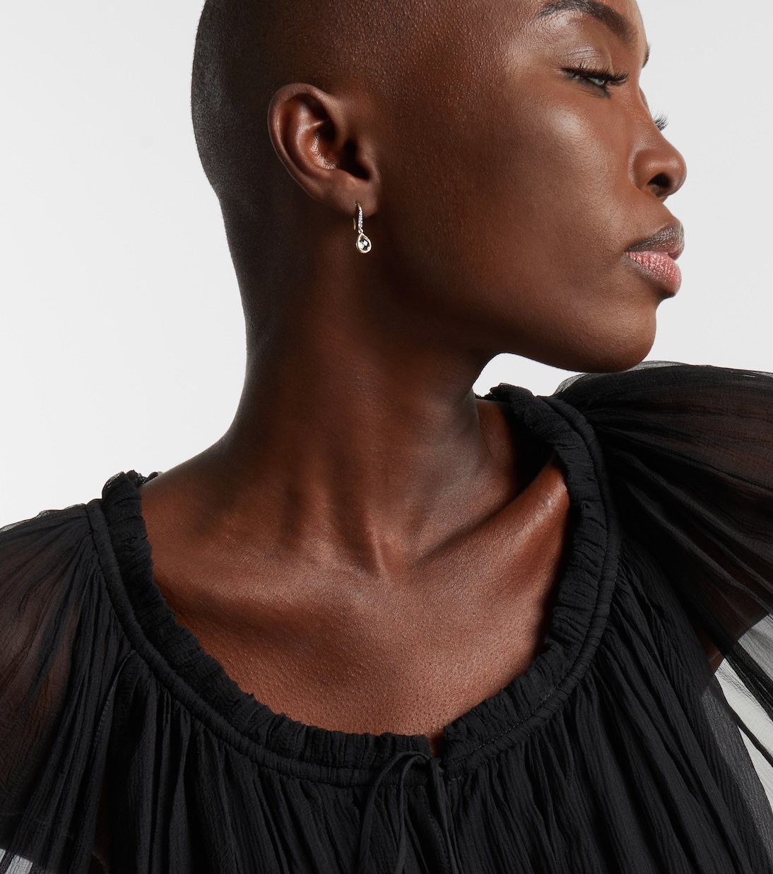 Pendientes de oro de 14 ct (585/1000) con ametista y diamantes | Mateo