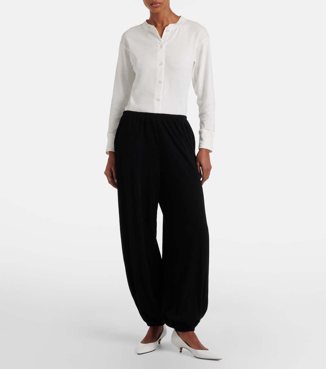 Fiamma cotton, cashmere, and silk sweatpants | The Row