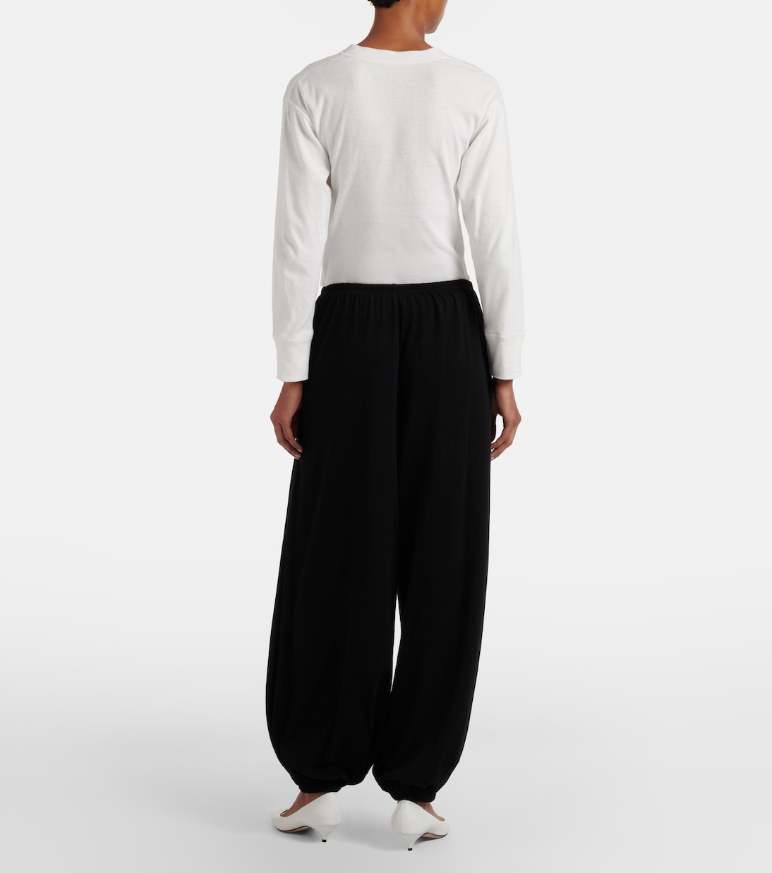 Fiamma cotton, cashmere, and silk sweatpants | The Row