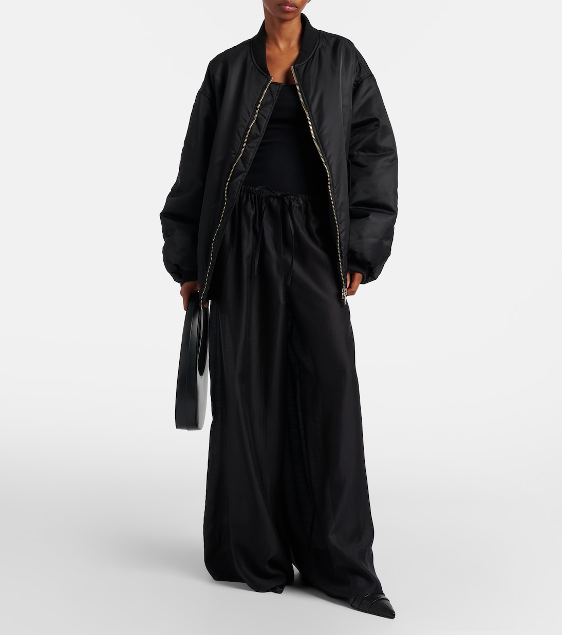 Gathered wide-leg pants | Entire Studios