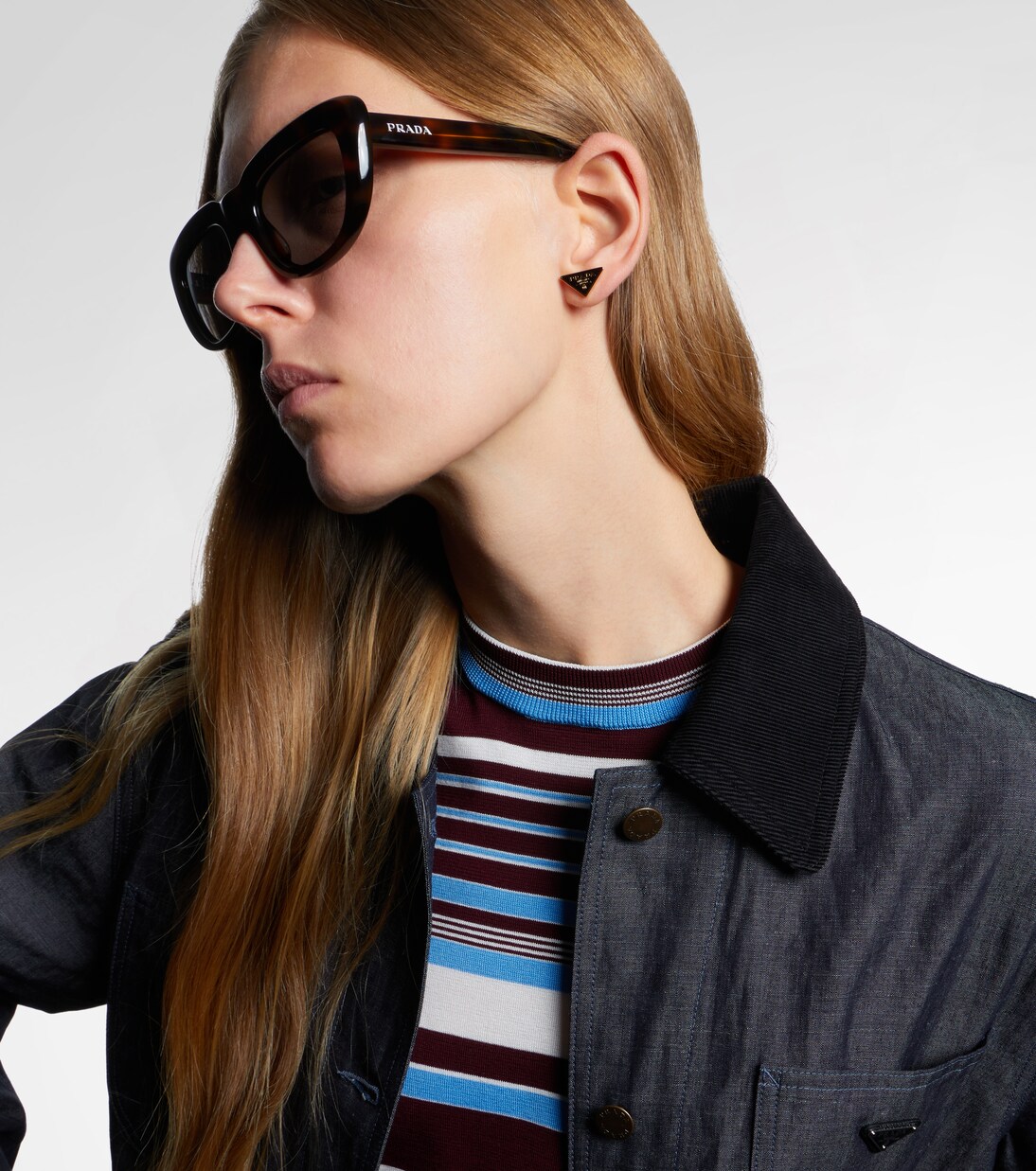 Gafas de sol de aviador con logo | Prada