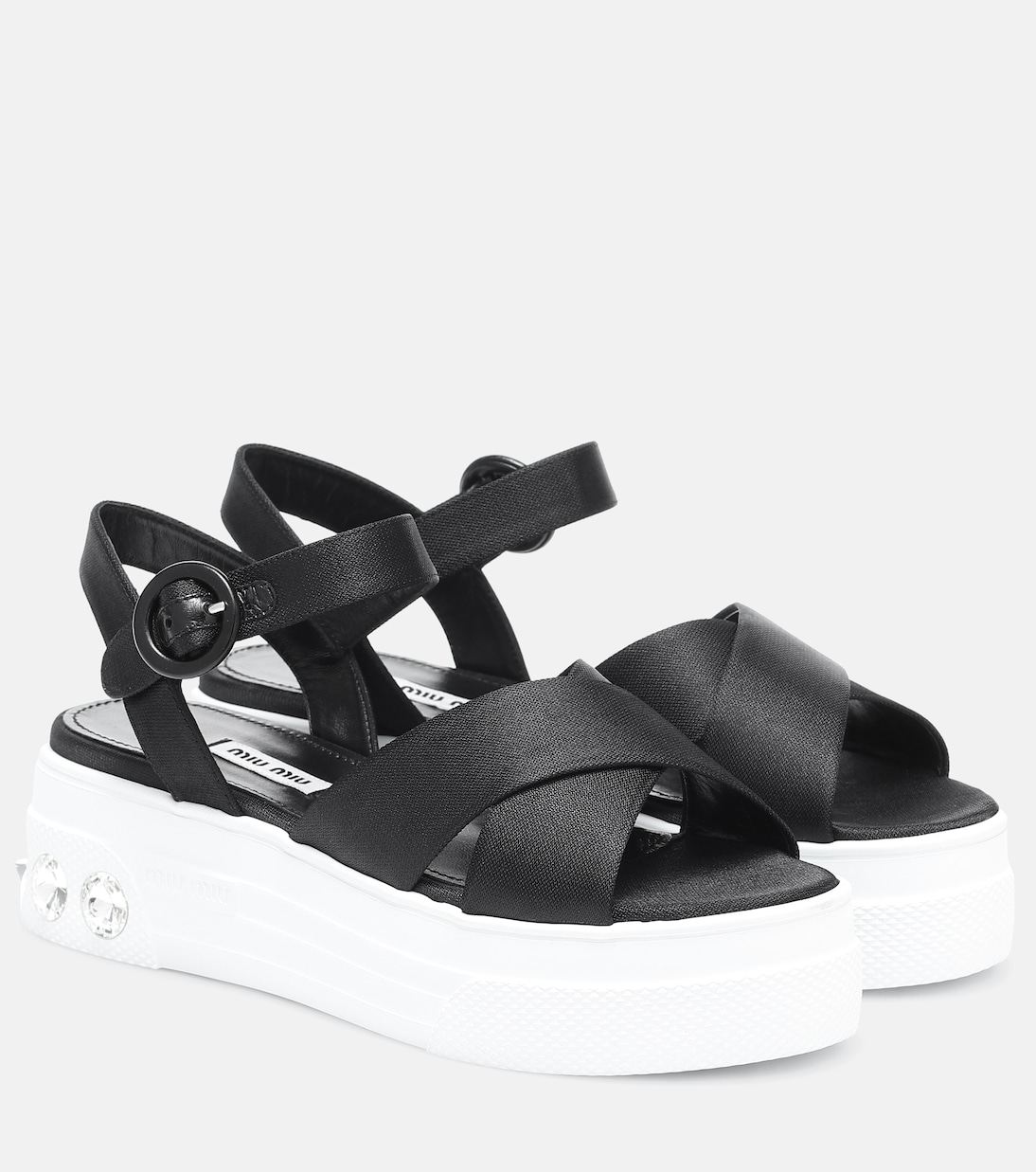 Sandali in canvas con platform | Miu Miu