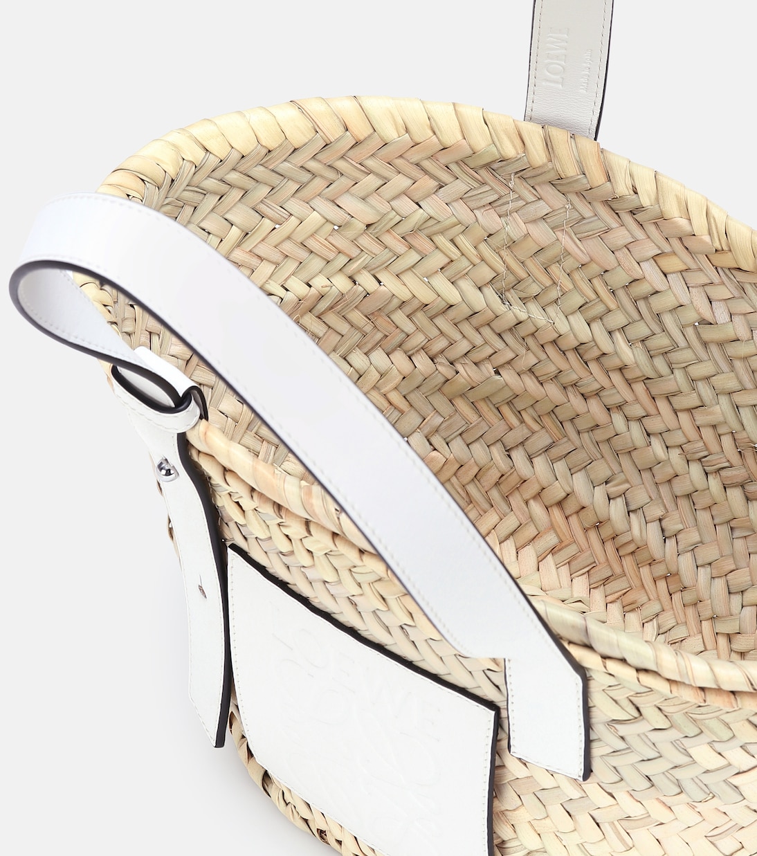 Small leather-trimmed basket tote | Loewe
