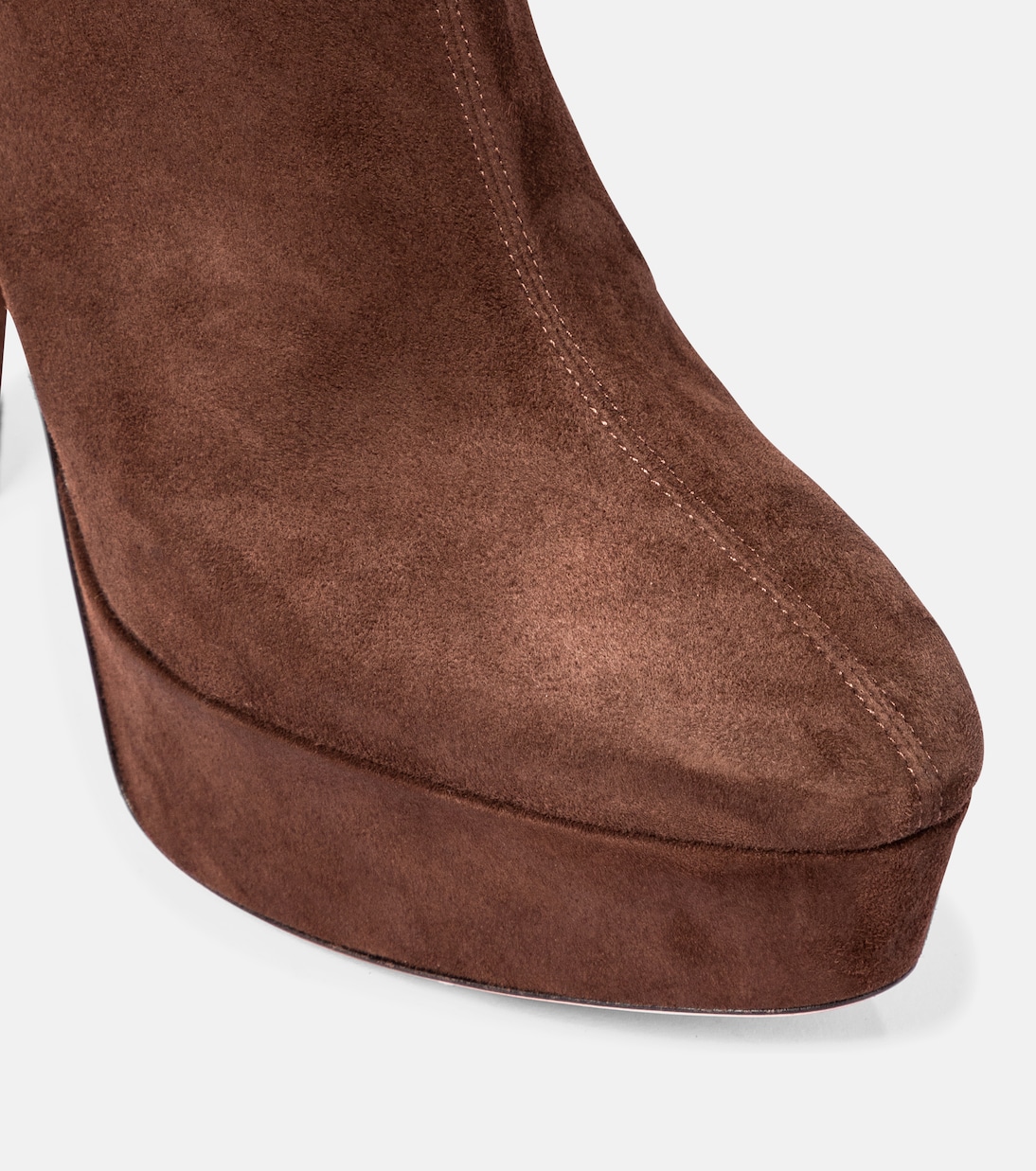 Saint Honoré 120 suede platform ankle boots | Aquazzura