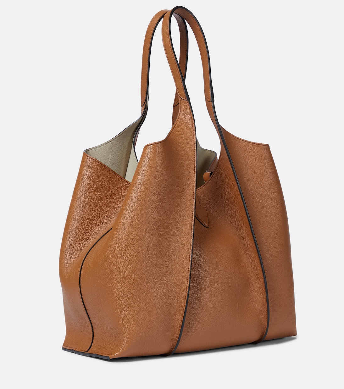 Sac Timeless Medium en cuir en marron Tods Mytheresa