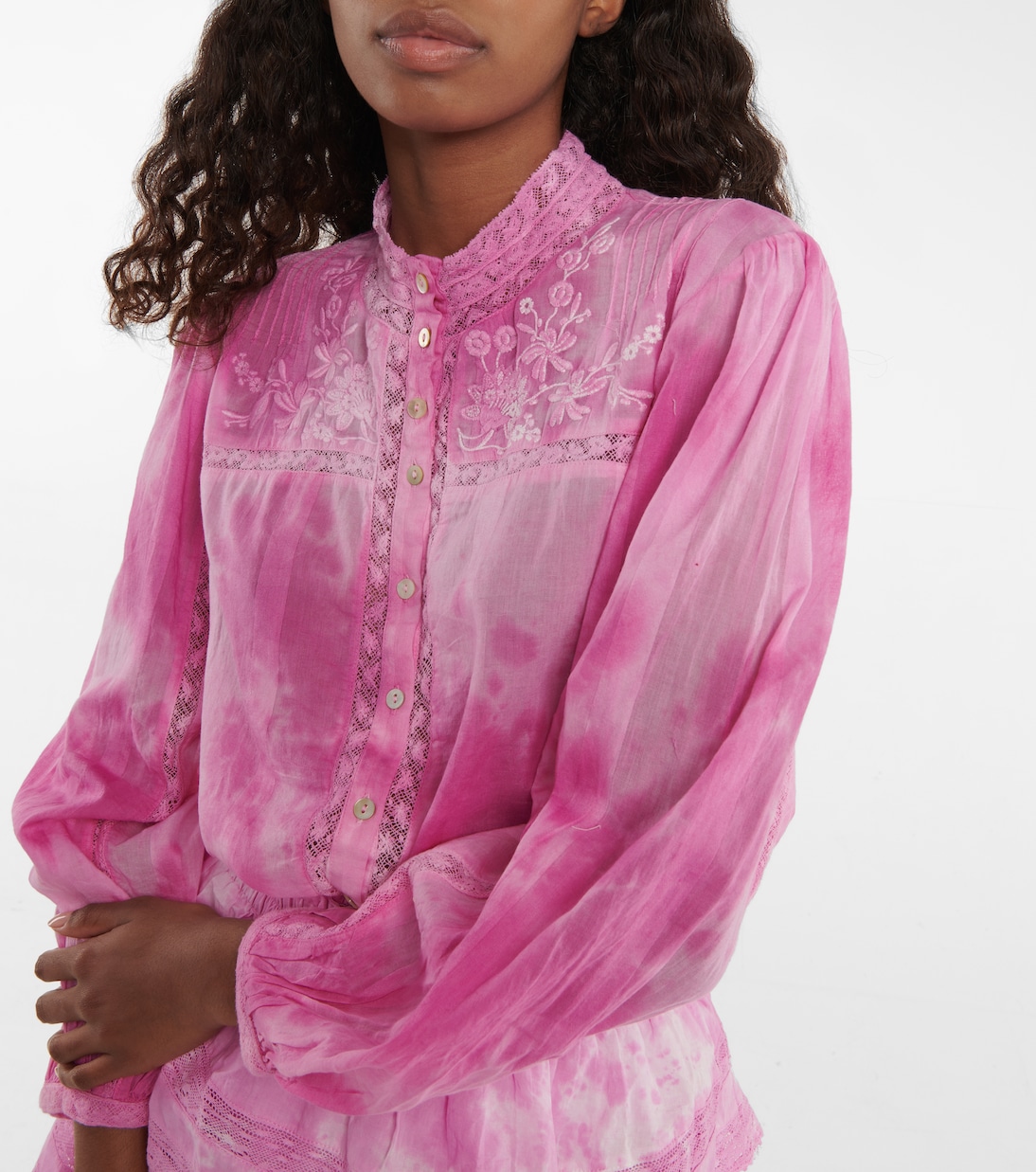 Blusa Ronda de algodón bordada | LoveShackFancy
