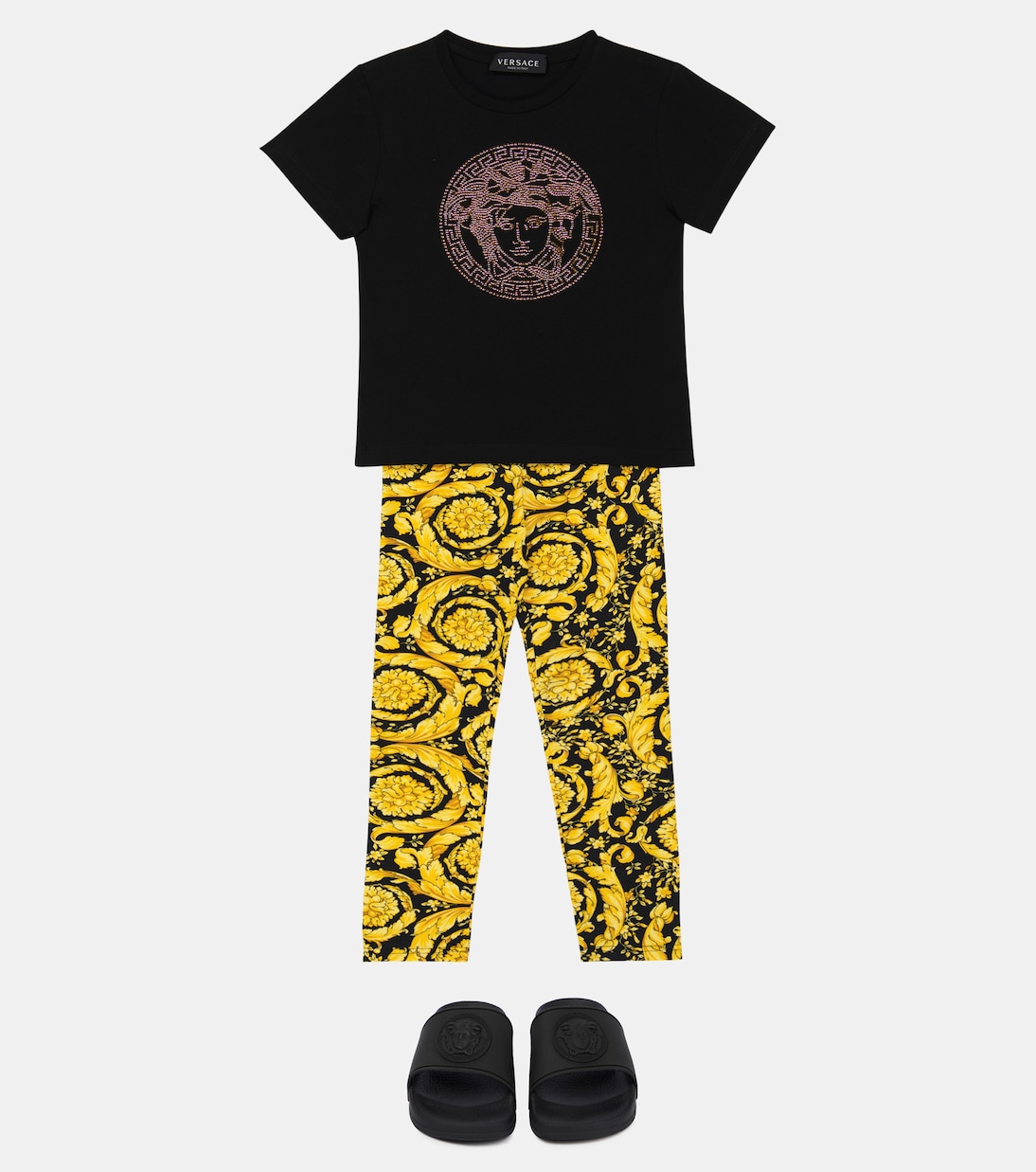 Printed cotton-blend sweatpants | Versace Kids