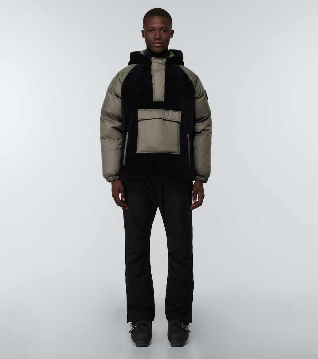 Daunenjacke mit Shearling | Giorgio Armani
