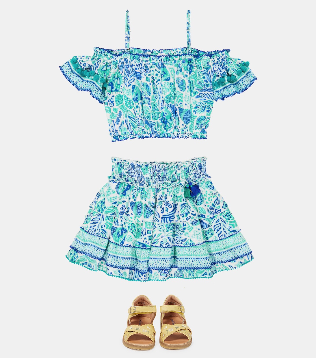 Ariel floral mini skirt | Poupette St Barth Kids