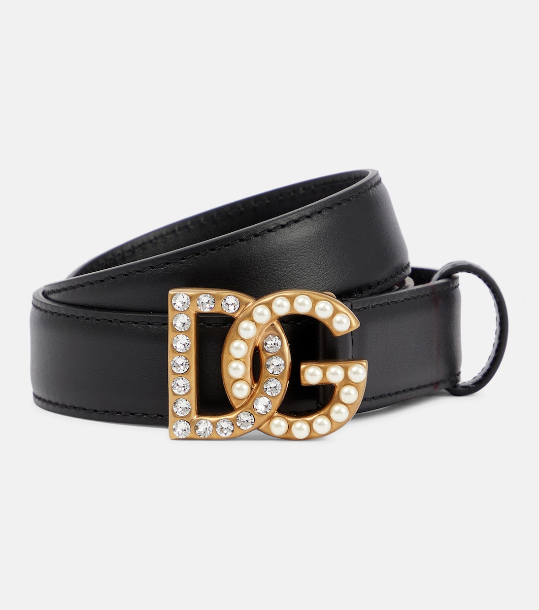 Embellished DG leather belt | Dolce&Gabbana
