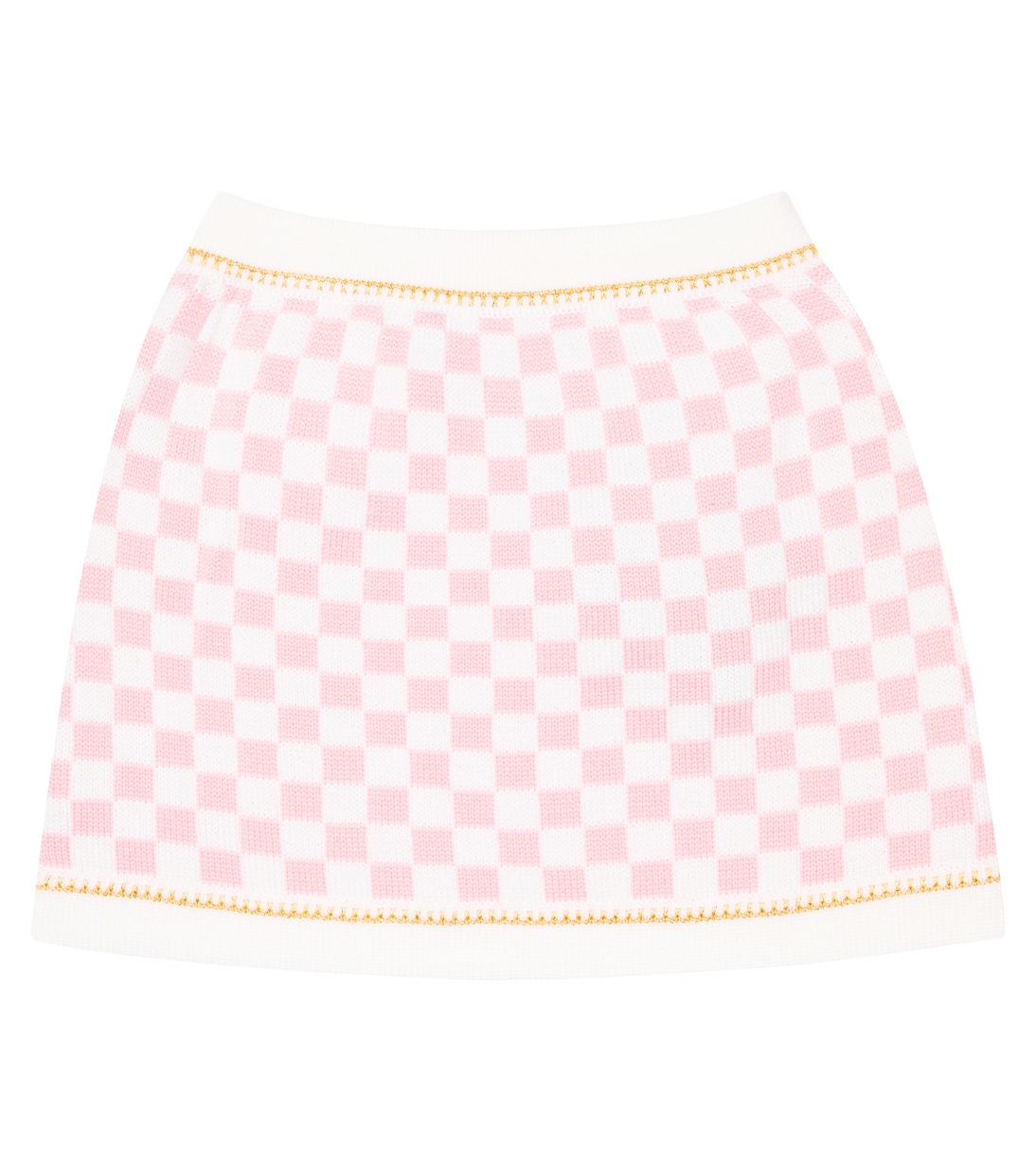Medusa checked wool skirt | Versace Kids