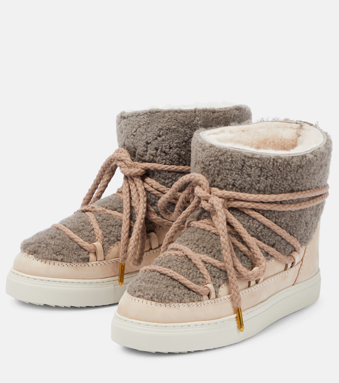 Sneaker Classic shearling and leather ankle boots | Inuikii