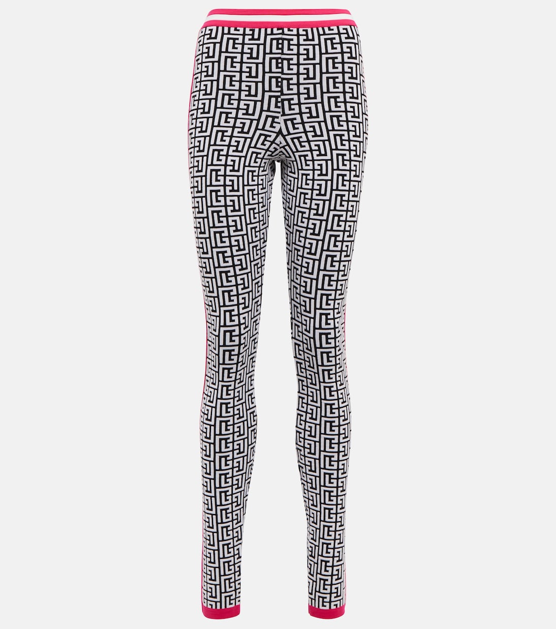 Jacquard-knit wool-blend leggings | Balmain